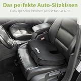 feela.® Orthopädisches Autositzkissen [3 Härtegrade] TESTSIEGER – Keilkissen für Autos – Besserer Sitzkomfort und Entlastung des Steißbeins – Autositz-Sitzerhöhung, Fahrersitzkissen (Medium)