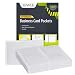 Business Card Plastic Sleeves - Self Adhesive Poly Pockets Peel and Stick Business Card Holders - Top Load Card Holders - 100 Pack