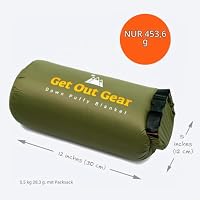 Get Out Gear Daunen-Campingdecke, leicht, verstaubar, 650 Füllkraft, Daunendecke, kompakt, wasserdicht und warm, Rucksackreisen, Steppdecke für Camping, Wandern, Reisen, Hängematte – Ansicht 5