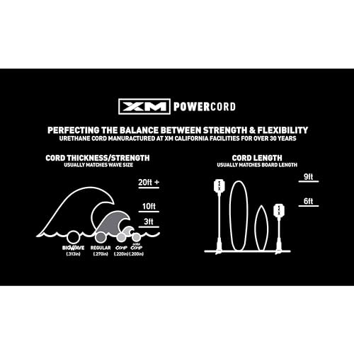 Image of Regular 7ft Surfboard Leash with Tangle Free Upgrade, Cord Thickness (.270in), Key Pocket, Unbreakable Swivels, Detachable Railsaver, Made in USA