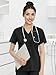 Eadflie Medical Scrubs Set for Women - Classic V-Neck Top & Jogger Pants with Stretch Nursing Uniform Scrub Suit