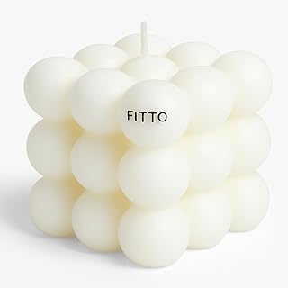 FITTO Bubble Cube Shaped Scented Wax Candle 5.6x5.3cm