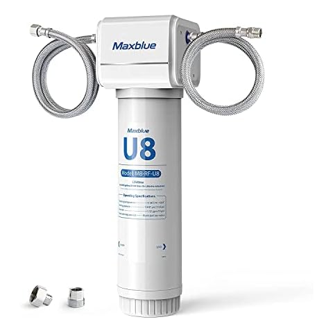 Outlet Maxblue U8-ST Under Sink Water Filter, 2 Years High Capacity, Reduces Lead, Chlorine, Heavy Metals, Bad Taste & Odor, Under Sink Water Filtration System, USA Tech Cover