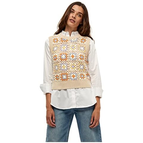 Chaleco de Punto Minus Mella Knit Nomad Sand para Mujer Cover