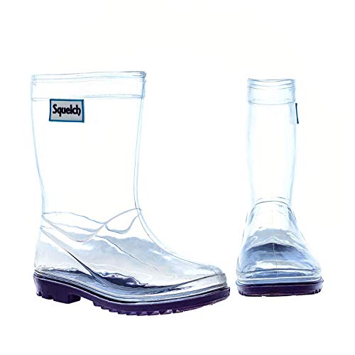 Bottes transparentes Squelch pour enfant grises en taille unique