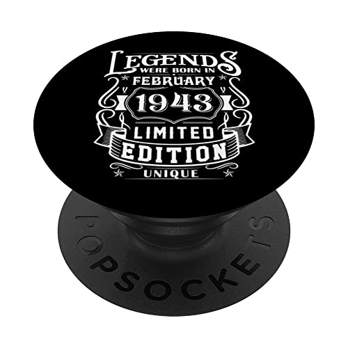 Cumpleaños Febrero 1943 Edición Limitada Regalo February PopSockets PopGrip Intercambiable