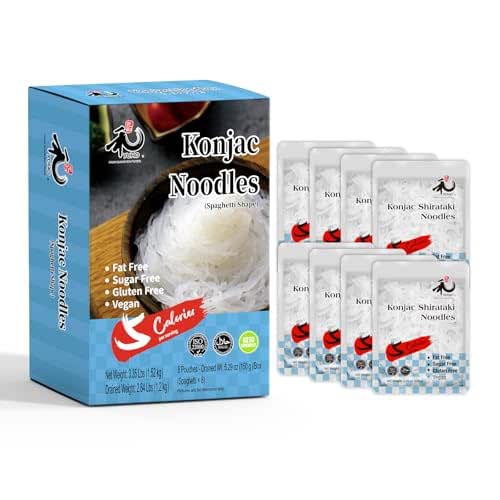 YUHO Shirataki Konjac 8 Pack Inside, Vegan, Gluten Free, Fat-Free,