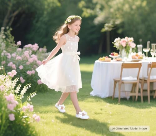 Image of Felix & Flora Toddler Flower Girl Dress Shoes - Baby Girl Ballet Mary Jane Flats for Party School Wedding