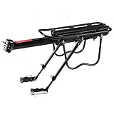 【Universal】Die Länge der Halterung des Gepäckträgers kann zwischen 25 und 37 cm eingestellt werden. Für die meisten Fahrräder von 24 bis 29 Zoll geeignet (Der Durchmesser des Sitzrohrs muss unter 32 mm)