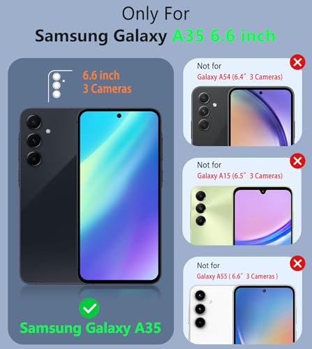 Image of FNTCASE for Galaxy A35-5G Phone Case - Samsung A35 5G Magnetic Cover [Fit for Magsafe] with Screen Protector, Anti-Slip Textured, TPU+PC Dual Layer Shockproof, Military Grade Drop Protection (Black)