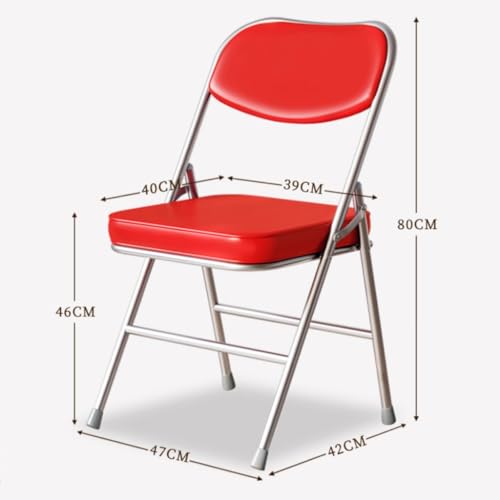 Silla plegable acolchada con asiento cómodo y cojín de tela para uso en interiores