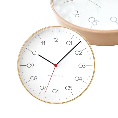 KATOMOKU plywood clock 24 ナチュラル km-150NAS 掛け時計 連続秒針 直径30.4cm (SKPクオーツ時計)