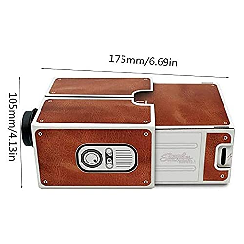 Proiettore portatile Smart Phone Proiettore in cartone per famiglia/compleanno Usw.Home Cinema Audio Proiettore
