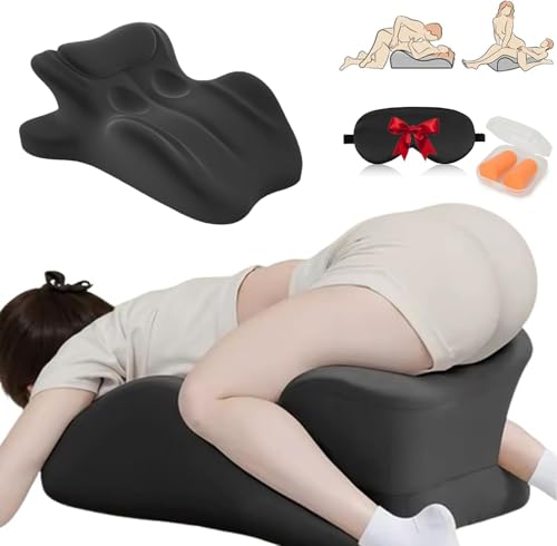 Arcova Sweet Spot Pillow, 27 Degree Couples Pillow Sweet Spot Intimacy Pillows for Adults Cuddling, Fast Rebound for Intimacy Support, Ideal for All Postures, Keep The Passion Going All Night (Black)