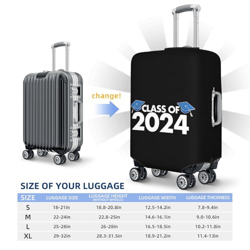 CLASS OF 2024 Luggage cover Protective cover Anti-scratch luggage cover Fits 18-32 inch luggage2
