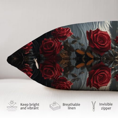Housse de coussin imperméable 55x55 avec fermeture éclair invisible lot de 2