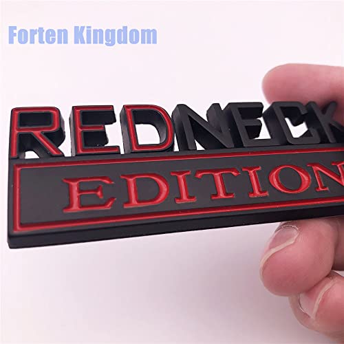 Image of 1PC Word Redneck Edition Car Truck 3D Letter Bumper Metal Emblem Badge Sticker Decal 80x30mm Exterior Decoration Accessories