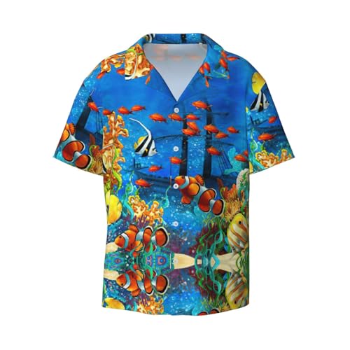 Chemise d'été motif poissons tropicaux idéale pour vos vacances au soleil