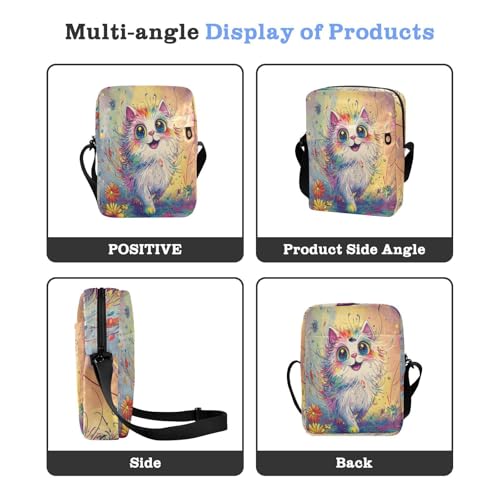 Cute Bohemian Cat messenger bag for women crossbody shoulder bags Womens Purse Cross Body Adjustable Strap for business business4