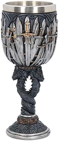 Nemesis Now B2947H7 Sword Goblet 17.5cm Black, Resin w/Stainless Steel Insert
