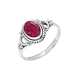 Ruby Stone Ring, 925 Sterling Silver Ring Handmade Statement Ring For Women and Girls, Natural Gemstone Ring, Christmas Gift For Fer, Promise Ring Size US 11 Minimalist Ring