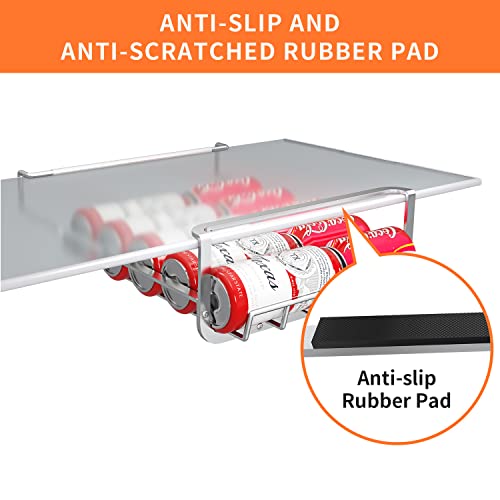 Small Fridge Organizer, Hanging Stainless Steel Soda Can Organizer For Pantry, Adjustable Refrigerator Organizer Bins Rack, Drink Dispenser Beverage Holder,Organization And Storage For Kitchen Cabinet #TOP6