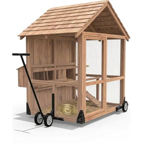 Chicken Coop Wheels Kit, Heavy Duty Mobile System for Wooden Coops