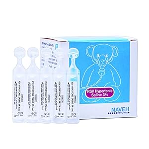 RSV Hypertonic Saline Solution 3% – Nebulizer Diluent for inhalators and Nasal Hygiene Devices Helps Clear Congestion…