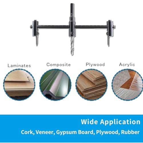 Image of Inditrust New Adjustable Wood Hole saw Circle drill bit set Adjustable Wood Cutter (30-200mm)