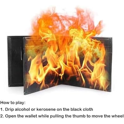 Magic Wallet, Premium Magic Wallet Fire Prop for Magicians,Leather, Inconceivable Street Show Prop, Street Shows Props for Adult Magicians and Magics Show Lovers (1PCS)