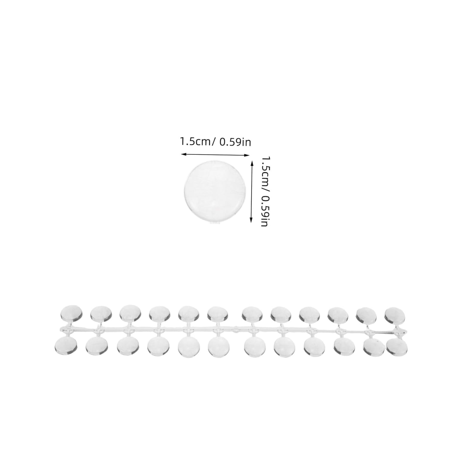 Beavorty 120pcs Plastic Nail Color Display Cards with Stable Flat Bottom, Portable round Flat Bead Shape Palette for Manicure Salon Use and DIY Nail Color Mixing