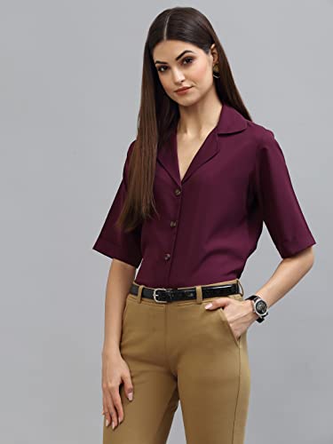 Image of Style Quotient Women Purple Formal Shirt