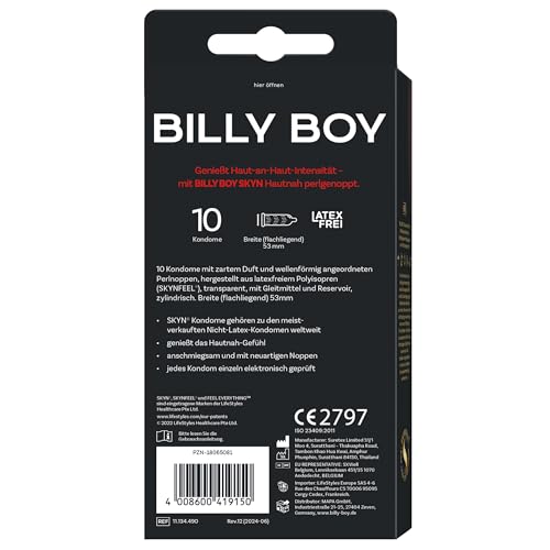 Billy Boy SKYN Latexfrei Kondome mit Noppen, 10 Stück – Bild 4