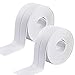 Jieddey Joint Silicone Blanc Salle de Bain,2 PCS Bande Etancheite Autocollante Scellant Etanche à la Moisissure Ruban d'étanchéité de Bain pour Cuisine Toilette Mur Coin Baignoire Blanc