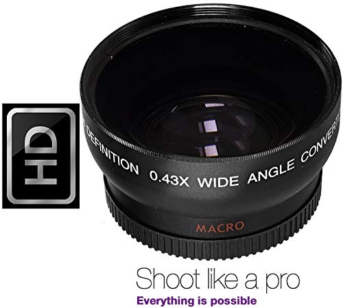 HD Wide Angle with Macro Lens for PANASONIC DMC-G5KK DMC-G5 (52mm Compatible)