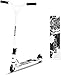Trottinette Freestyle Stunt pour Enfants à partir de 8 Ans, Rotation à 360 °, Trottinette Freestyle pour débutants Kids Teens – Trottinette acrobatique avec roulement ABEC-9 (Blanche)