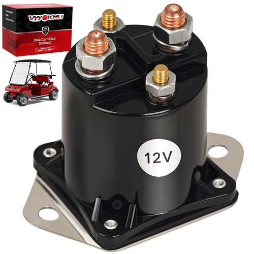 VYYOKMU 12 Volt Club Car Solenoid Club Car Starter Solenoid 12V fits for 1984-UP DS & 2004-UP Precedent Gas Golf Cart OEM# 1013609 1012275 435-154 LPL6003 1117 Golf Cart Starter Relay Solenoid