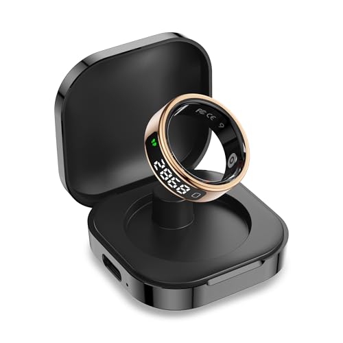 Image of Pebble Halo 2 Next-Gen Smart Ring with Digital Display, Gesture Control, 24x7 Sleep & SpO2 Monitoring, HRV Tracker, Stainless Steel Body,Step & Calorie Tracker (Gold, 11)