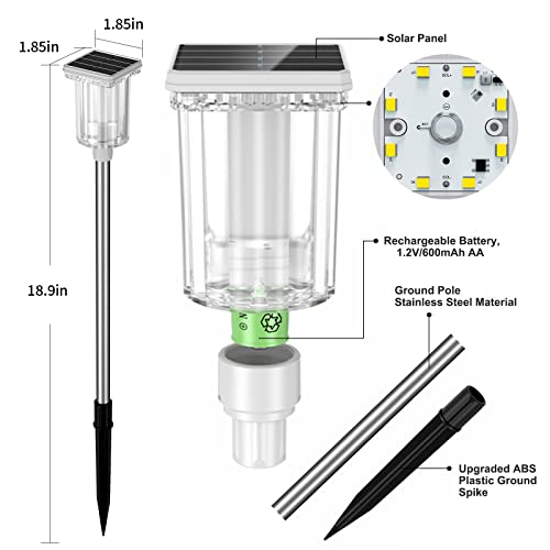 Newmessi Outdoor Solar Pathway Lights 6 Pack Solar Outdoor Garden Landscape Lights Walkway Lights Outdoor With 8 Led Beads Dusk To Dawn Solar Garden Lights Decor For Yard #TOP6