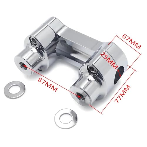 Colliers de serrage guidon de 1.25 et 1 pouce risers moto 2" - 6