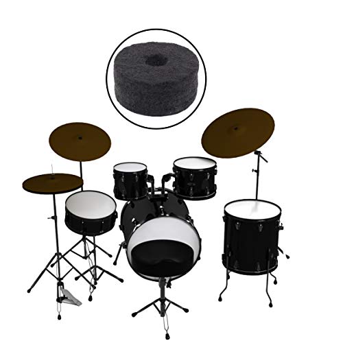 Xtremeamazing Cymbal Felts Hi-Hat Clutch Felt Cup Stand Sleeves And Washers For Drum Set Of 10 #TOP6