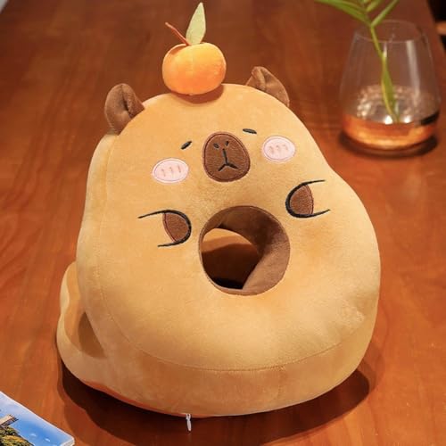 Oreiller de sieste capybara en peluche douce pour le bureau - 5