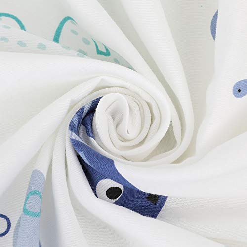 Brandream Nautical Crib Sheet Sets Ocean Animal Fitted Crib Sheet For Girls And Boys Neutral Cotton Fish Fitted Crib Sheet For Standard Crib Mattress #TOP5