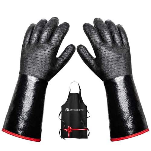 Gants de barbecue Jungle Eye résistants à la chaleur 500°C en néoprène étanche
