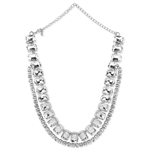 Image of Rubans Necklace Set American Diamond Zirconia Stylish Jewellery Gift for Women & Girls