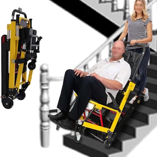 DGHKB Silla De Ruedas Eléctrica Plegable,Salvaescaleras Portátil,Salvaescaleras Eléctricas,Scooter De Movilidad,para Subir Y Bajar Escaleras A