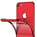 RANVOO iPhone 8 Case, iPhone 7 Case, Clear Soft Slim Fit Thin Case with Premium Flexible Chrome Bumper and Transparent TPU Back Plate Gel Cover for Apple iPhone 8 / iPhone 7 (Crystal Red)