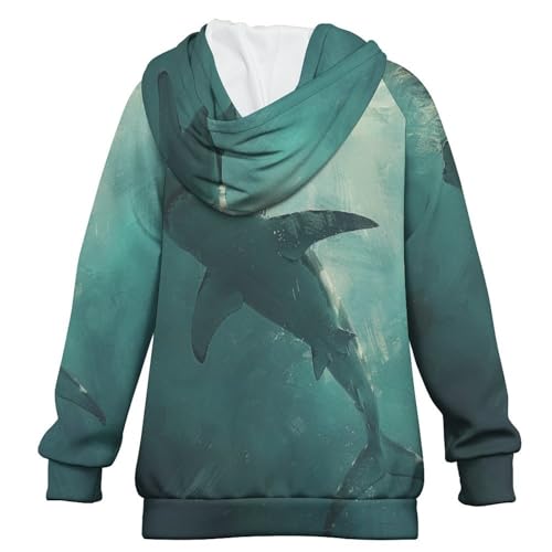 Hammerhead Shark (2) Children's Raglan Sleeve Hoodie, Suitable for Home And Outdoor Use8-9Y2