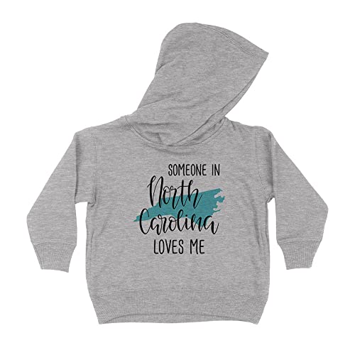 Someone In North Carolina Loves Me Kids Hoodie Sweatshirt Toddler 2T Heather Grey