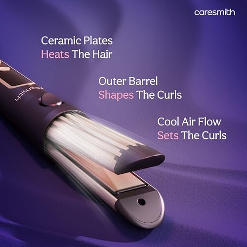 Image of Caresmith Bloom Air Styler | Hair Curler Machine for Women | New Airflow Tech locks in curls for longer | Multi Temperature Setting Curling Iron | Hair straightener and curler for woman